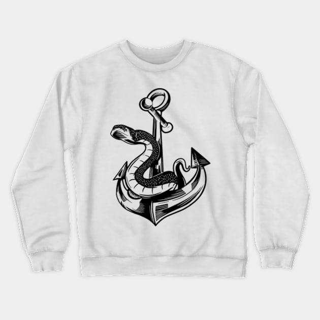 anchor snake Crewneck Sweatshirt by animalfuny